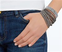 Bracciale Swarovski Donna Leisure in Tessuto Cristallo 5184508 - 5184508